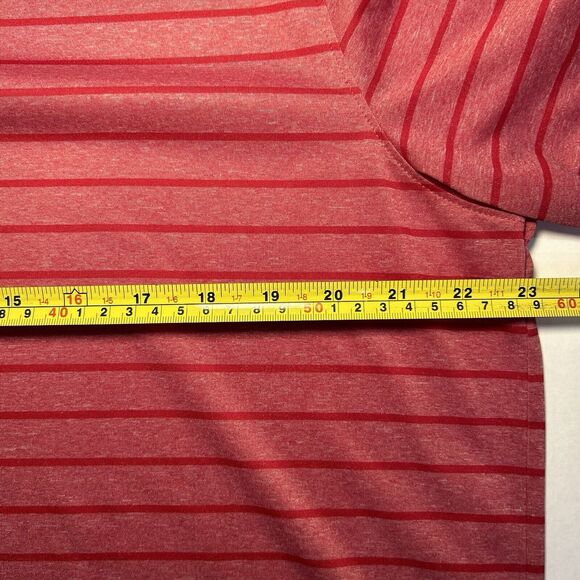 Oakley Mens Polo XL Extra Large Red Striped Short Sleeve Golf Casual Shirt - Picture 5 of 6
